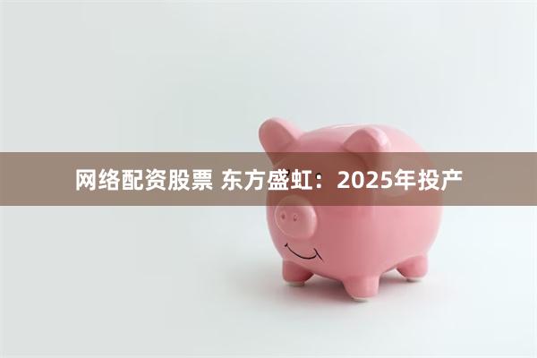 网络配资股票 东方盛虹：2025年投产