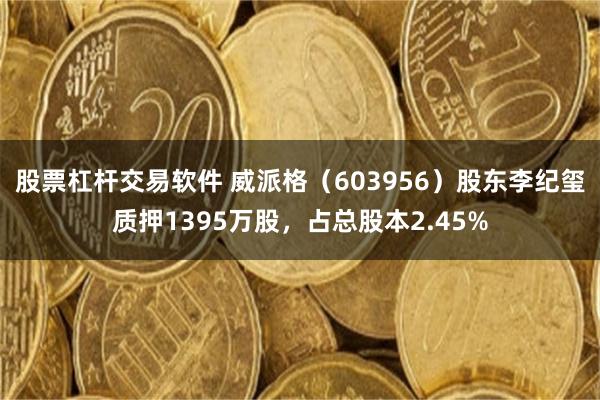 股票杠杆交易软件 威派格（603956）股东李纪玺质押1395万股，占总股本2.45%