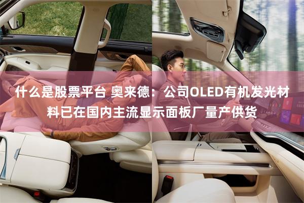 什么是股票平台 奥来德：公司OLED有机发光材料已在国内主流显示面板厂量产供货