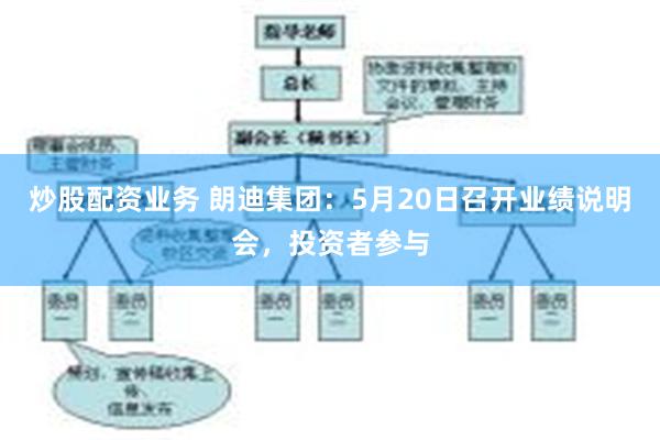 炒股配资业务 朗迪集团：5月20日召开业绩说明会，投资者参与