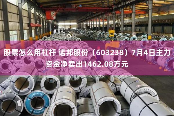 股票怎么用杠杆 诺邦股份（603238）7月4日主力资金净卖出1462.08万元