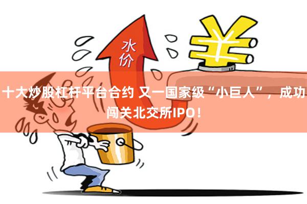 十大炒股杠杆平台合约 又一国家级“小巨人”，成功闯关北交所IPO！