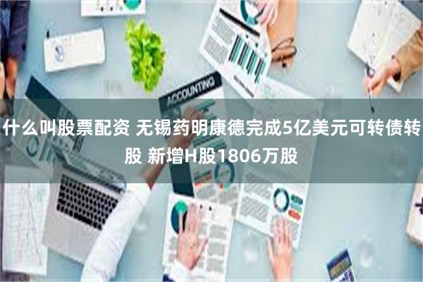 什么叫股票配资 无锡药明康德完成5亿美元可转债转股 新增H股1806万股