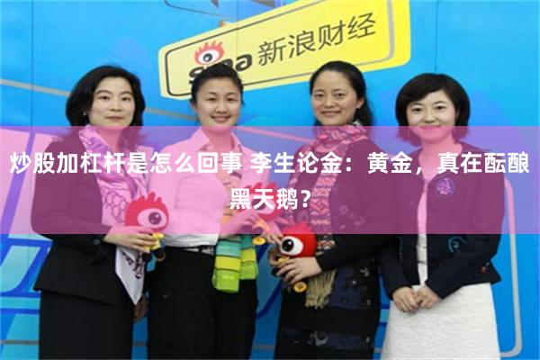 炒股加杠杆是怎么回事 李生论金：黄金，真在酝酿黑天鹅？