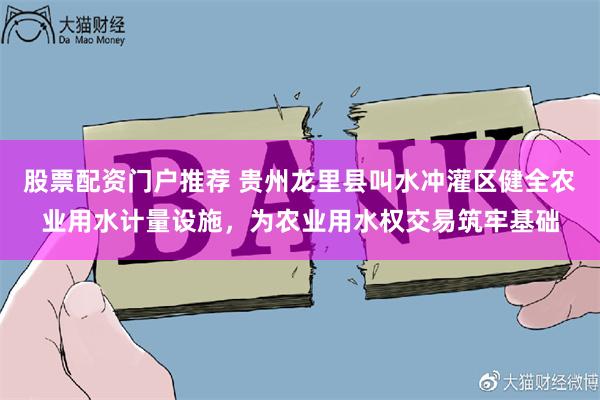 股票配资门户推荐 贵州龙里县叫水冲灌区健全农业用水计量设施，为农业用水权交易筑牢基础