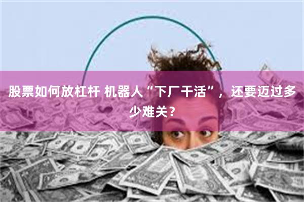 股票如何放杠杆 机器人“下厂干活”，还要迈过多少难关？