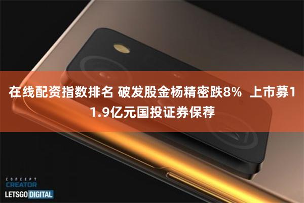 在线配资指数排名 破发股金杨精密跌8%  上市募11.9亿元国投证券保荐