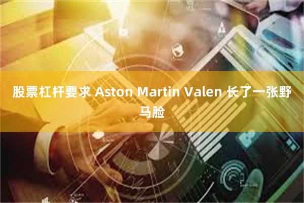 股票杠杆要求 Aston Martin Valen 长了一张野马脸